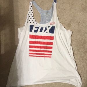 Fox Red, White, & Blue Tank Top